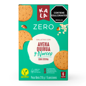 Galletas Kalá zero con avena, quinua y nueces 216g frontal